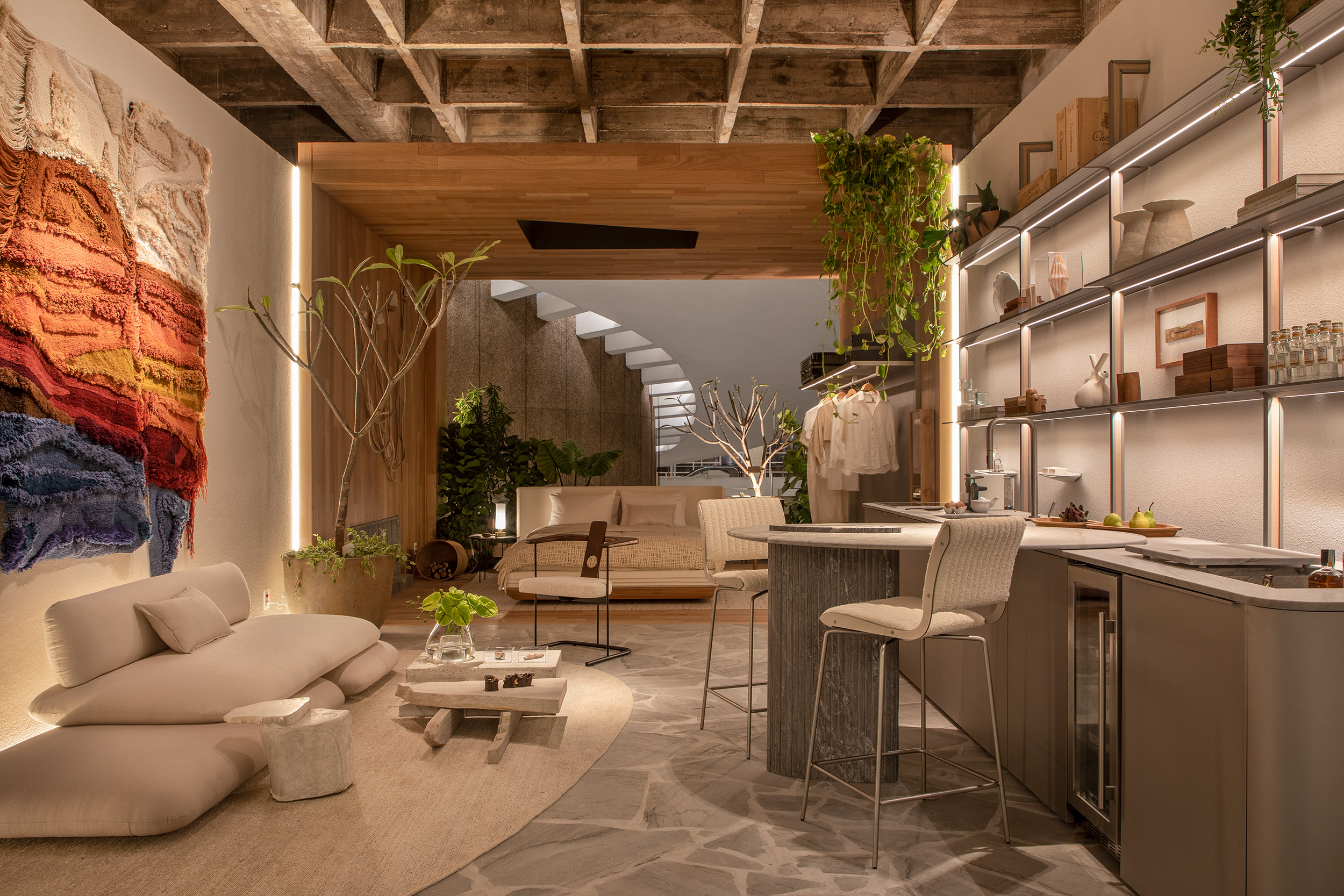 barbara dundes arquitetura estudio bereshi casacor sao paulo sp 2022 cozinha sala estar