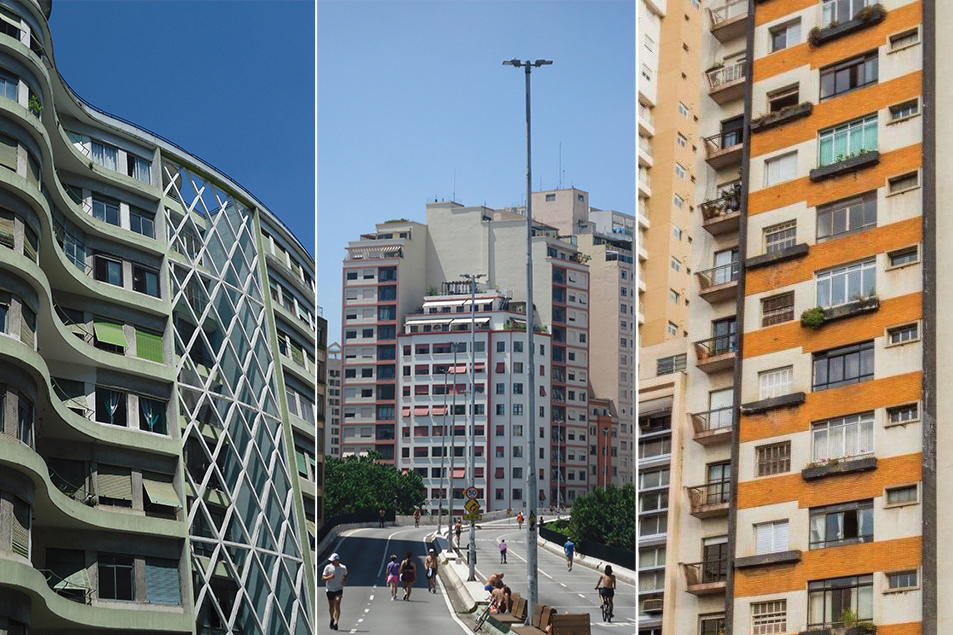Prédios icônicos do Minhocão, em São Paulo