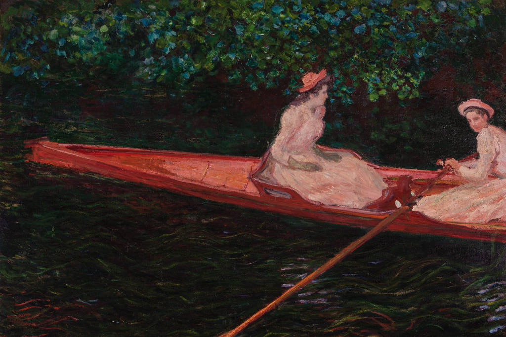 Quadro 'A canoa sobre o Epte' (1890), de Claude Monet