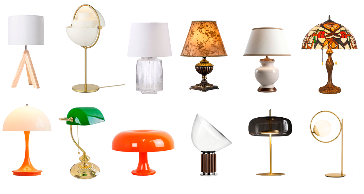Modelos de luminárias de mesa revelam a diversidade de estilos que podem transformar a iluminação em um elemento de destaque na decoração — do clássico ao boho, do industrial ao escandinavo.