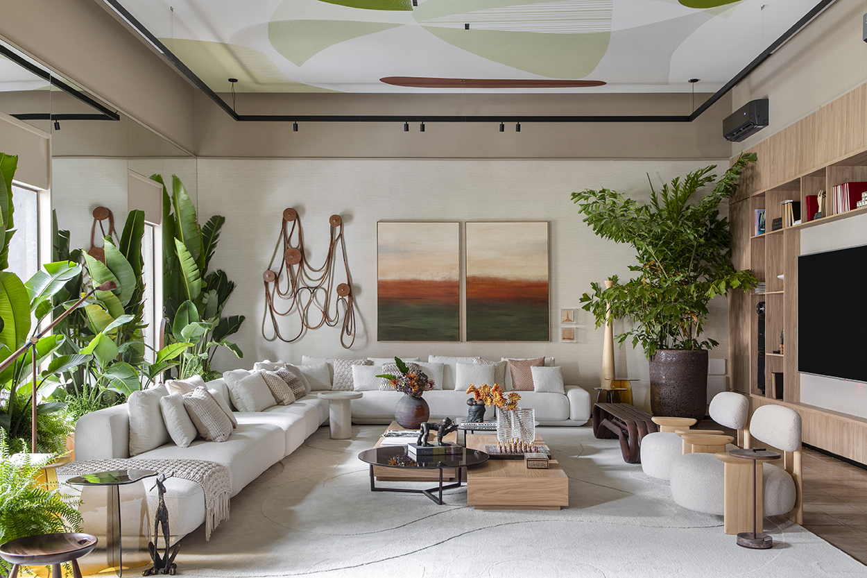 Milcent Arquitetura - Estar Philco. Projeto da CASACOR Bahia 2025.