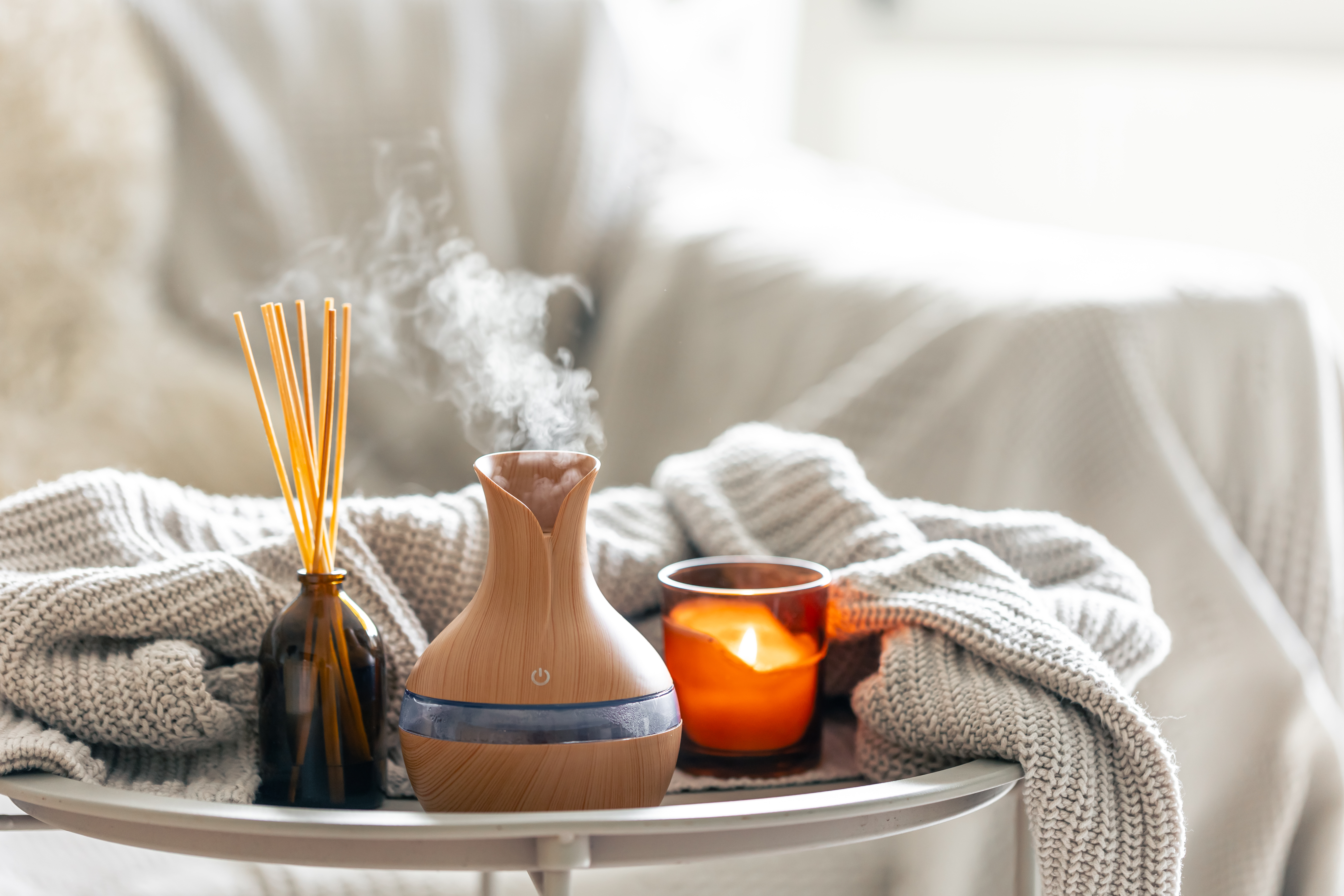 Difusor de ambientes e vela aromática